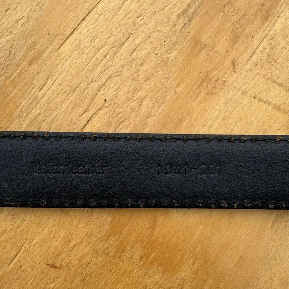 Vintage Timberland Italian Leather Belt Brass Buckle 32” Style 1341
